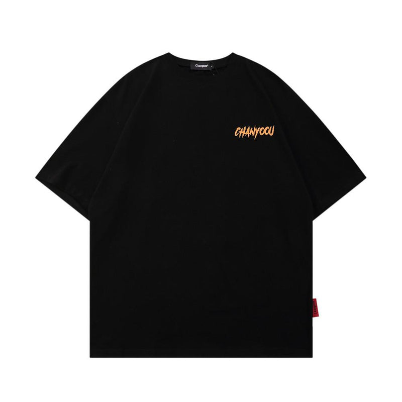 Men's T Shirt Summer Casual Tops Fashion Brand Letter Print Short-Sleeve T-shirt Men's Harajuku Style Half Sleeve Street Fashion Loose Pullover