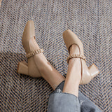 Nude Wide Fit Block Heels