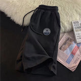 Summer Men Shorts Retro Simple Solid Color Sports Shorts