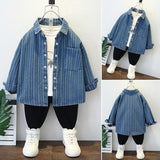 Toddler Boys Sweater Boys Soft Denim Shirt Kids' Overcoat