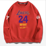 In Memory of Kobe Hoodie Kobe Purple 24 Signature Commemorative round Neck Sweater Loose Casual