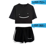Dreamwastaken Men's Novelty Hoodies Dream Merch Shirt Printed Sexy Navel Exposed T-shirt Shorts Set