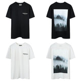 Fog Essentials Tshirts Fear Of God Fog Multiline Essentials Forest Print Short-Sleeved T-shirt for Men and Women