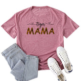 Boy Mama T Shirt Leopard Mama Letter Print T-shirt