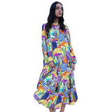 Beth Dutton Bohemian Dress Winter Autumn Midi Dresses Vacation Style Long Sleeve Dress