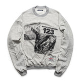 Rrr123 Sweatshirt Rivington ROI Rebis Comic Print High Street Loose round Neck Sweater