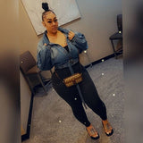 Women Denim Jacket Loose Denim Jacket Female