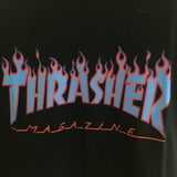 Thrasher T Shirt Thrasher Blue Red Flame Loose Short Sleeve Fall Winter Couples