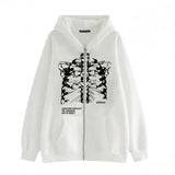 Skull Hoodie Zipper Sweater Skeleton Hoodie Skeleton Hoodie