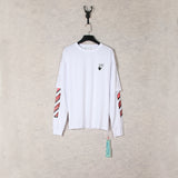 Off White Sweatshirts Long Sleeve round Neck Neck Sweater Autumn and Winter Colorful Gradient Arrow Pattern round Neck Pullover