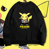 Men and Women Pokemon Pikachu Hoodie Pokémon Pikachu Crew Neck Pullover Sweatshirt