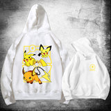 Men and Women Pokemon Pikachu Hoodie Loose Shoulder Hoodie Coat