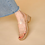 Nude Pumps Block Heel