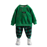 Toddler Boys Sweater Boys' Suit Spring and Autumn Two Piece Set