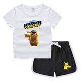 Children Pokemon Pikachu Tshirts & Shorts Casual Sports Undershirt Suit Neutral