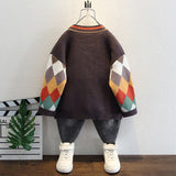 Toddler Boys Jackets Boys' Knitted Sweater Cardigan Coat