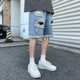 Men Shorts Ripped Denim Shorts