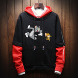 Tom and Jerry Hoodie Sweater for Male and Female Students Spring and Autumn Bottoming Shirt