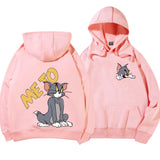 Tom and Jerry Hoodie Hooded Loose Autumn Winter Sweater Men's Jacket