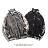 Men Baseball Jacket Spring Colorblock Baseball Uniform Loose All-Matching Jacket
