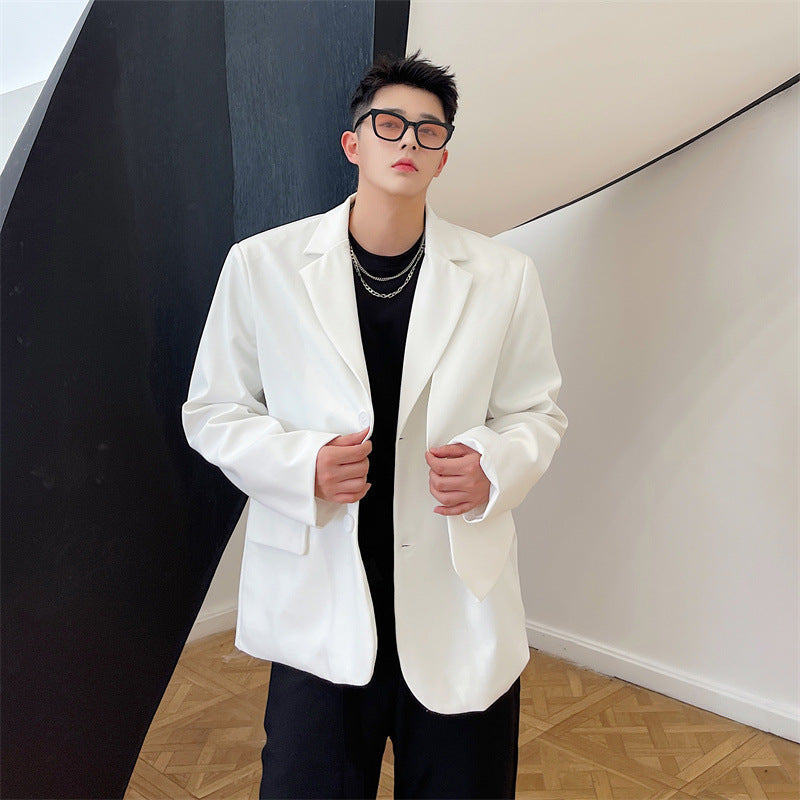 Seersucker Suit Two-Piece Suit Solid Color Xiaoxi