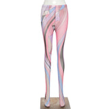 Spring Printing Skinny Hip Raise Sports Fitness Leggings
