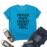 Boy Mama T Shirt Mother Mama Mother Printed Short Sleeve T-shirt