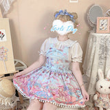 Gothic Lolita Harajuku Style Clothing Donut Party Lolitajsk Suspender Dress