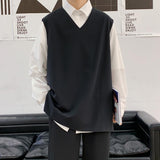 Tuxedo Vests Loose Pullover Suit Vest Men's Vest Outer Wear Coat