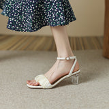 Nude Wide Fit Block Heels