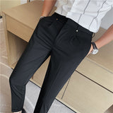 Men Trousers Summer Casual Suit Pants