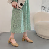Nude Block Heel Sandals