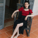 Women Cottagecore Dress Summer Vintage Dress