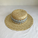 Straw Hat Flat Straw Hat Women's Lace Sun Hat
