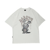 Men's T Shirt Summer Casual Tops Cartoon Printed Short-Sleeved T-shirt Men's Fashion Brand round Neck Street Fashion Loose Half-Sleeved T-shirt