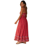 Beth Dutton Bohemian Dress Summer Spring Midi Dresses Summer Bohemian V-neck Skirt with Shoulder Straps Floral Dress
