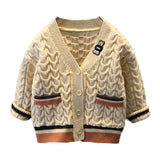Toddler Boys Sweater Boys' Cardigan Sweater Spring and Autumn Knitwear Baby