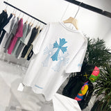 CHH Chrome Heart T Shirt Spring and Summer Frosted Printed round Neck Short Sleeve T-shirt for Men and Women