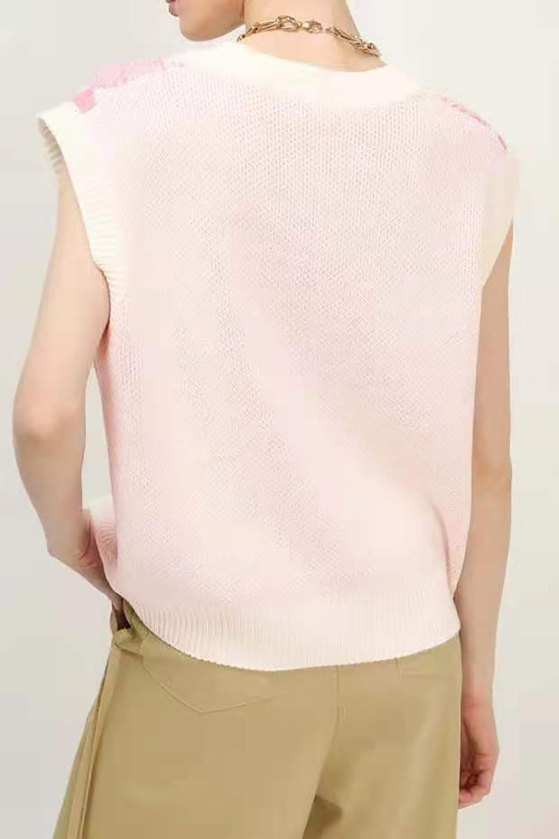 Preppy Aesthetic Outfits Knitted Vest