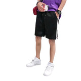 Summer Men Shorts Slim-Fit Striped Casual Pants Straight Sports Pants