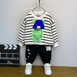 Toddler Boys Sweater Boys' Striped Sweater Base Shirt Spring Clothes