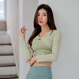 Moisture Wicking Shirts Yoga Long Sleeve Slim Fit Slim Look Running Sports Gym Quick Drying Clothes