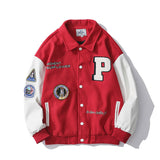 All Star Varsity Jacket Baseball Jacket Men's Loose Lapels Chapter Embroidery Patch