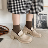 Nude Pumps Block Heel