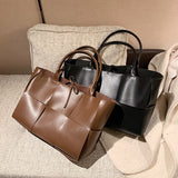 The Teacher Tote Shoulder Bag Large Capacity Woven Tote Bag Portable Women's Bag