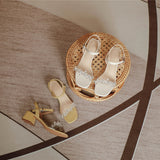 Nude Block Heel Sandals