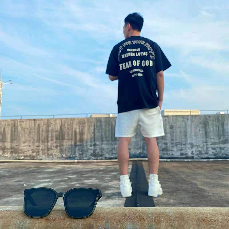 Fog T Shirt Short Sleeve Loose TShirt Male And Female Large Size Retro Sports Fear Of God essential