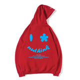 Smiley Face Hoodie Loose Sweater Men's Large Size Coat Autumn