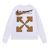 Off White Sweatshirts Long Sleeve round Neck Sweater for Autumn and Winter