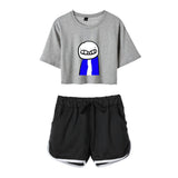 Dreamwastaken Men's Novelty Hoodies Dream Merch Shirt Printed Casual Fashion Loose Exposed Navel Suit